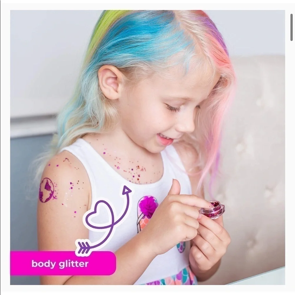 Brand New Hair Chalk & Glitter Style Set Temporary Hair Color Sealed